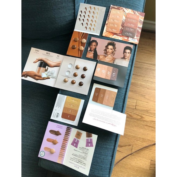DIOR HUDA Charlotte Tilbury ILIA Danessa Myricks Foundation Sample Card Bundle - Picture 2 of 9